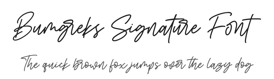 Bumgreks Signature Font by Sealoung — Script Handwritten Font