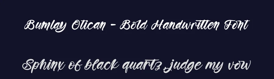 Bumlay Otican – Bold Handwritten Font by stylishtype.co — Script Handwritten Font — thumbnail 2