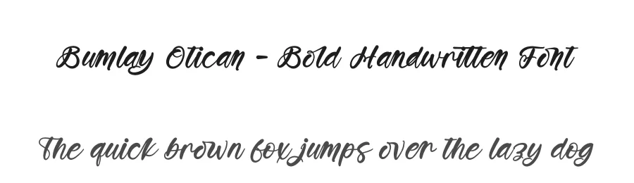 Bumlay Otican – Bold Handwritten Font by stylishtype.co — Script Handwritten Font