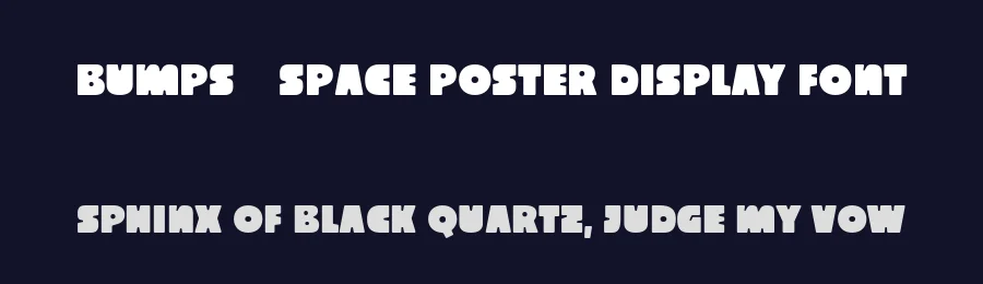Bumps – Space Poster Display Font by Drizy Font — Display Font — thumbnail 2