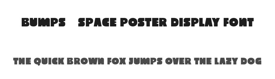 Bumps – Space Poster Display Font by Drizy Font — Display Font