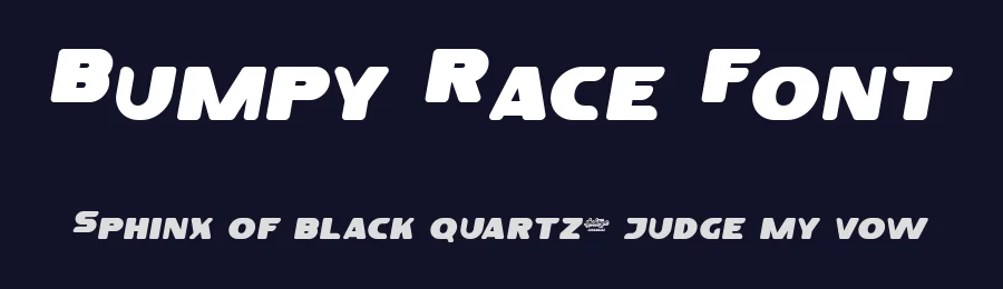 Bumpy Race Font by NoahType Studio — Sans Serif Font — thumbnail 2