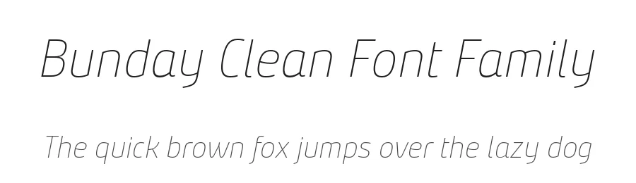 Bunday Clean Font Family by Buntype — Sans Serif Font
