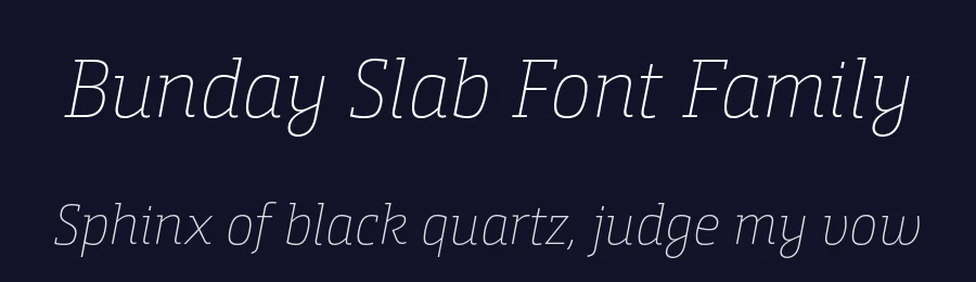 Bunday Slab Font Family by Buntype — Slab Serif Font — thumbnail 2