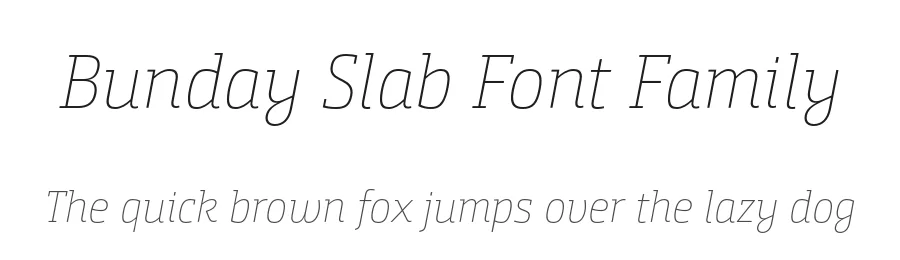 Bunday Slab Font Family by Buntype — Slab Serif Font