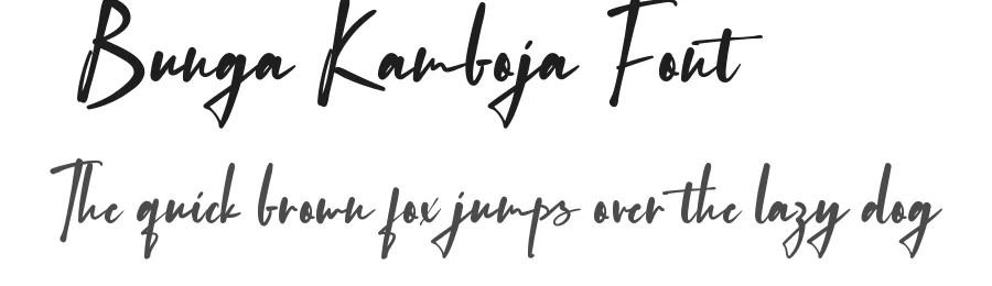 Bunga Kamboja Font by nihstudio — Script Handwritten Font