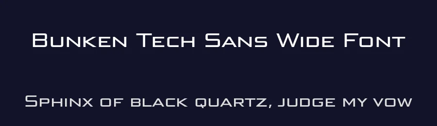 Bunken Tech Sans Wide Font by Buntype — Display Font — thumbnail 2