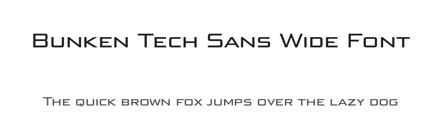 Bunken Tech Sans Wide Font by Buntype — Display Font