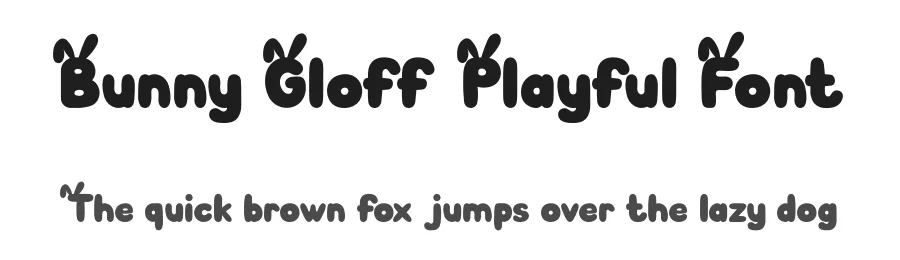 Bunny Gloff Playful Font by overlaytemplates — Display Font