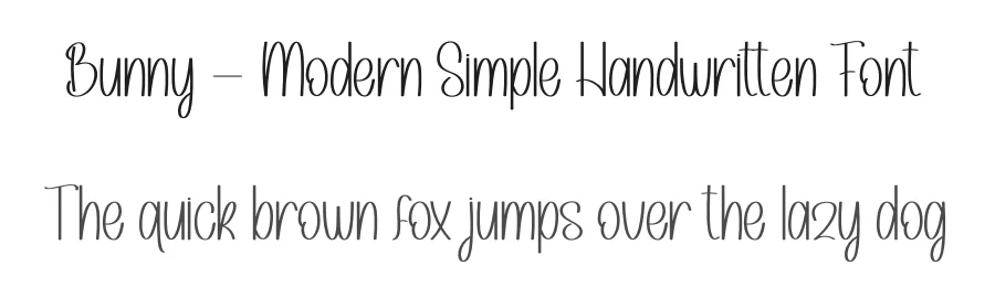 Bunny – Modern Simple Handwritten Font by andikastudio — Display Font