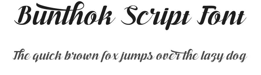 Bunthok Script Font by Typeface — Script Handwritten Font