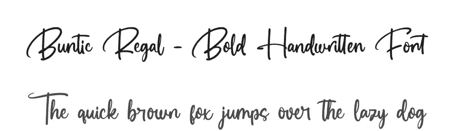 Buntic Regal – Bold Handwritten Font by letterenastudios — Script Handwritten Font