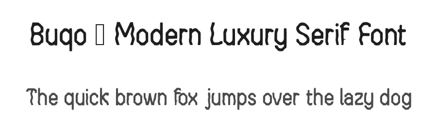 Buqo — Modern Luxury Serif Font by AstutiStudio — Display Font