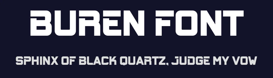 Buren Font by Aqeel Art — Sans Serif Font — thumbnail 2