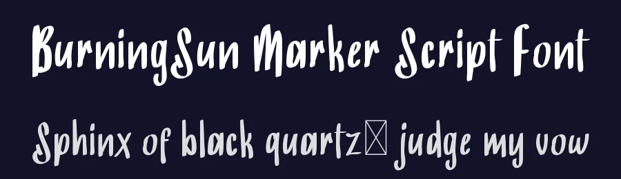BurningSun Marker Script Font by edricstudio — Script Handwritten Font — thumbnail 2