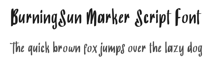 BurningSun Marker Script Font by edricstudio — Script Handwritten Font