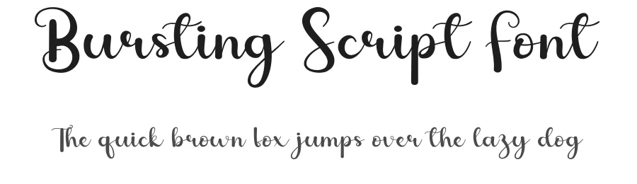 Bursting Script Font by andikastudio — Script Handwritten Font