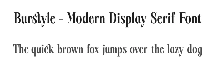 Burstyle – Modern Display Serif Font by timelesstype.co — Display Font