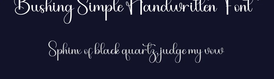 Bushing Simple Handwritten Font by freshtypeink — Script Handwritten Font — thumbnail 2