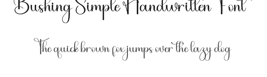 Bushing Simple Handwritten Font by freshtypeink — Script Handwritten Font