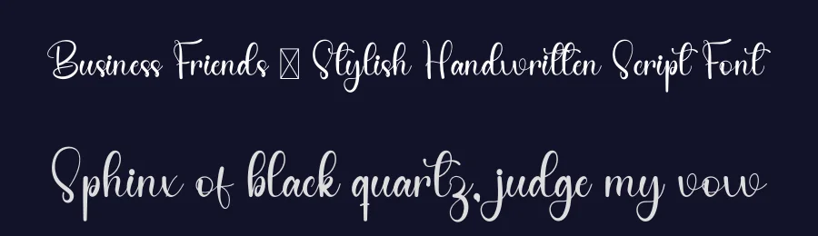 Business Friends – Stylish Handwritten Script Font by freshtypeink — Script Handwritten Font — thumbnail 2