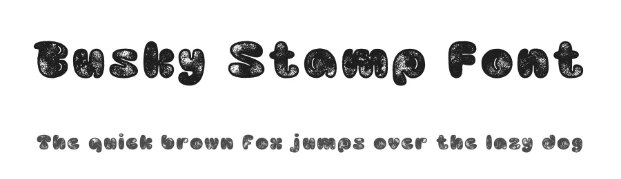 Busky Stamp Font by craftsupplyco — Display Font