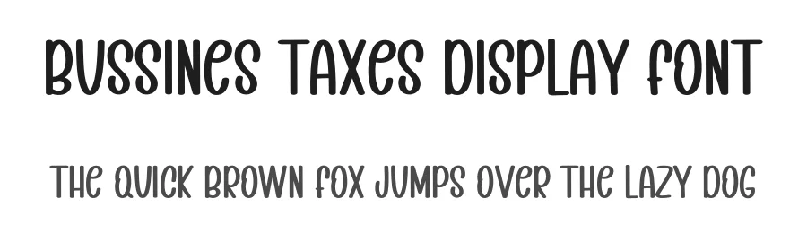 Bussines Taxes Display Font by inermediaSTUDIO — Display Font