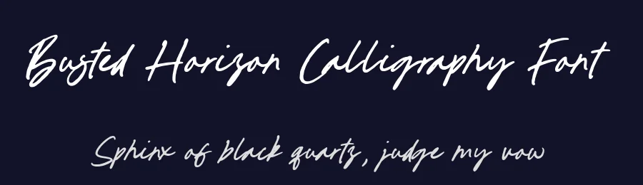 Busted Horizon Calligraphy Font by Timur type — Script Handwritten Font — thumbnail 2