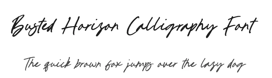 Busted Horizon Calligraphy Font by Timur type — Script Handwritten Font