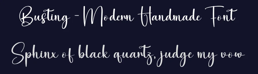 Busting – Modern Handmade Font by creativeletter — Script Handwritten Font — thumbnail 2