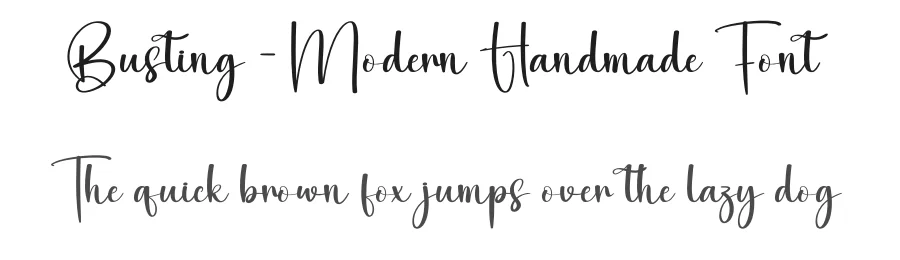Busting – Modern Handmade Font by creativeletter — Script Handwritten Font