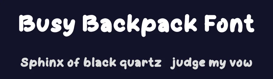 Busy Backpack Font by Yoga Letter — Display Font — thumbnail 2