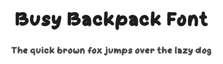 Busy Backpack Font by Yoga Letter — Display Font