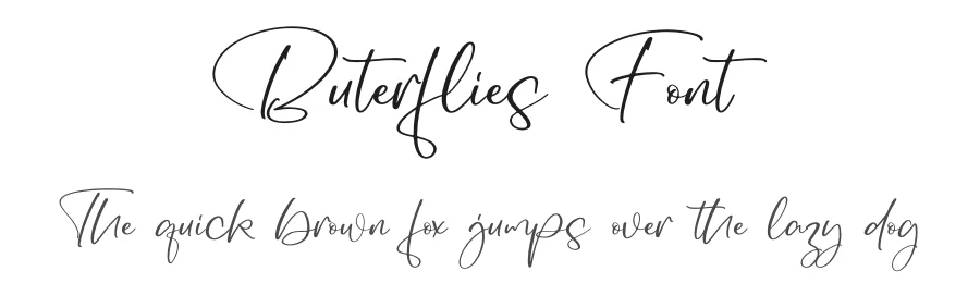 Buterflies Font by letterfabric — Script Handwritten Font