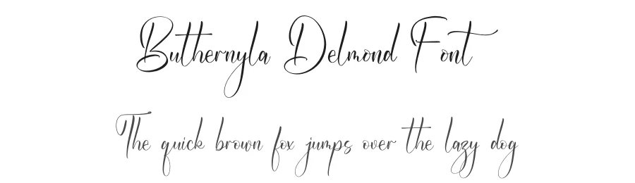 Buthernyla Delmond Font by letterfabric — Script Handwritten Font