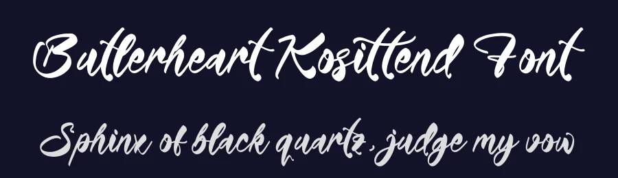 Butlerheart Kosittend Font by glorytype — Script Handwritten Font — thumbnail 2