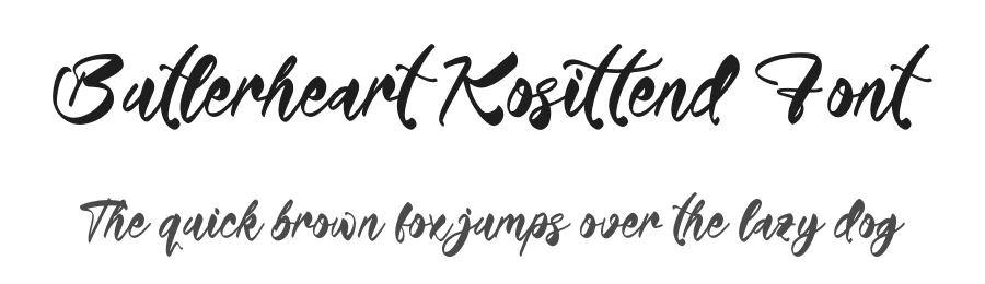 Butlerheart Kosittend Font by glorytype — Script Handwritten Font