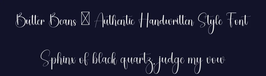 Butter Beans – Authentic Handwritten Style Font by freshtypeink — Script Handwritten Font — thumbnail 2