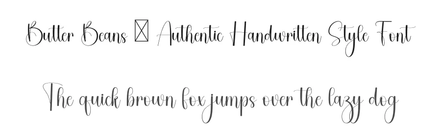 Butter Beans – Authentic Handwritten Style Font by freshtypeink — Script Handwritten Font