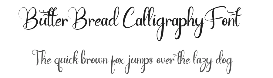 Butter Bread Calligraphy Font by kateengciu — Script Handwritten Font