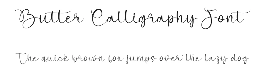Butter Calligraphy Font by creativeletter — Script Handwritten Font