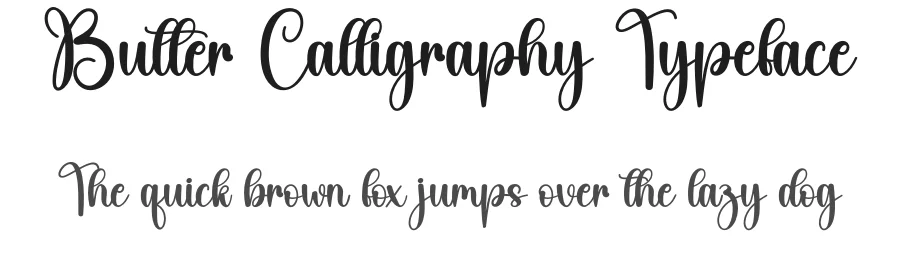 Butter Calligraphy Typeface by andikastudio — Script Handwritten Font