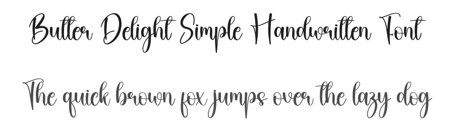 Butter Delight Simple Handwritten Font by creativeletter — Script Handwritten Font