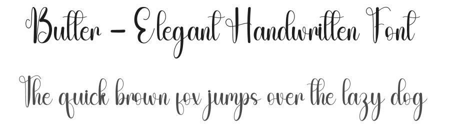 Butter – Elegant Handwritten Font by andikastudio — Script Handwritten Font