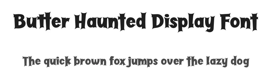 Butter Haunted Display Font
