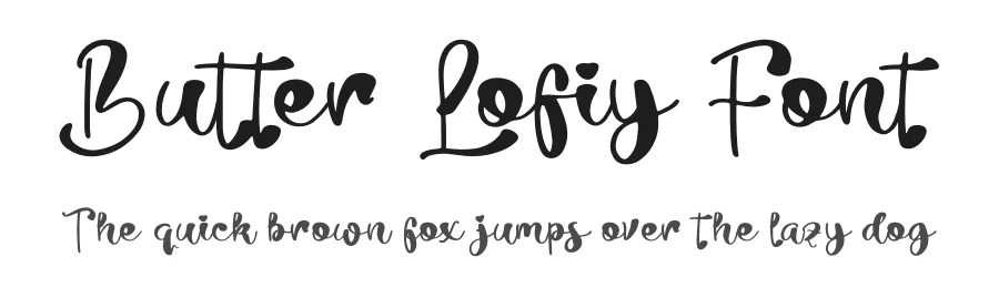 Butter Lofiy Font by glorytype — Script Handwritten Font