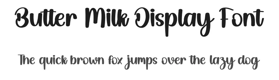 Butter Milk Display Font by andikastudio — Script Handwritten Font