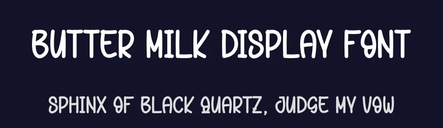 Butter Milk Display Font by creativeletter — Display Font — thumbnail 2