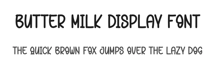 Butter Milk Display Font by creativeletter — Display Font