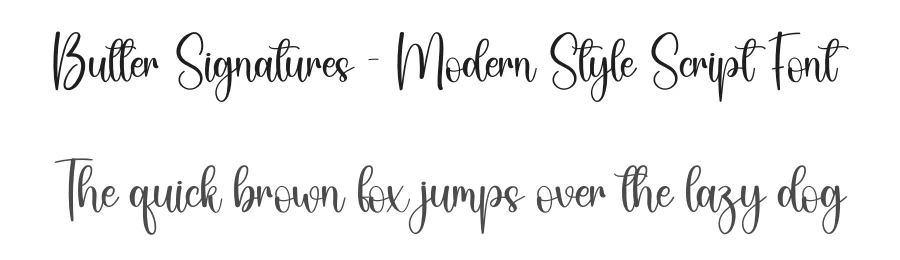 Butter Signatures – Modern Style Script Font by creativeletter — Script Handwritten Font